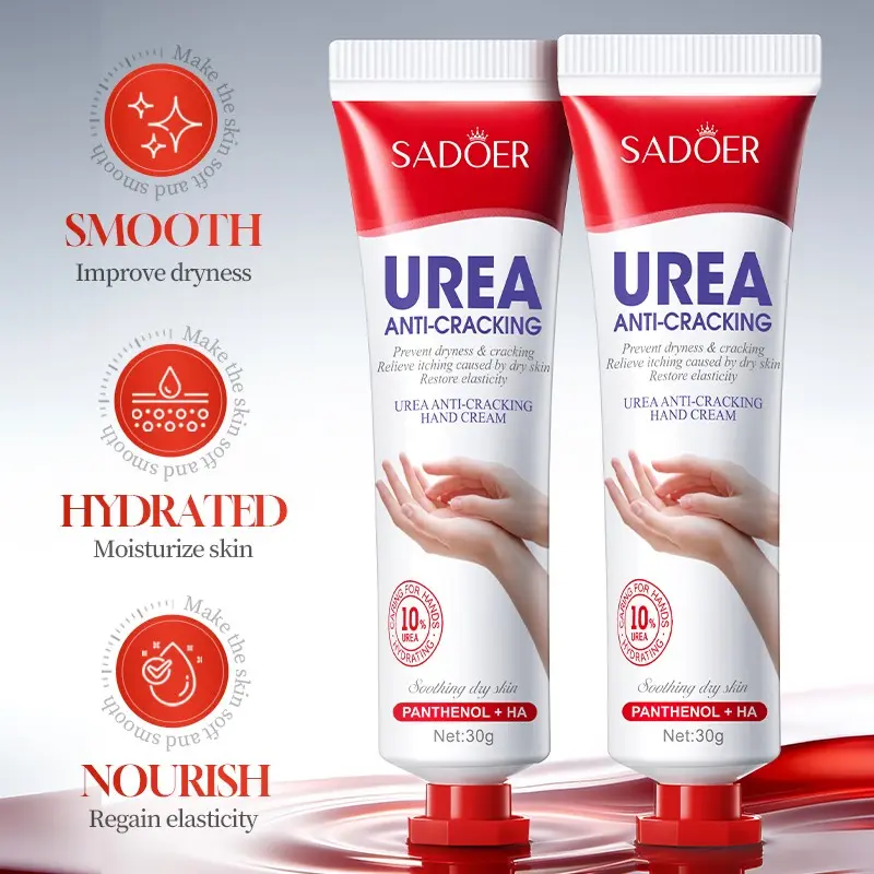 Urea Hand Cream with Panthenol Hyaluronic Acid and Vaseline, Deep Moisturizing Repair, Improves Dry Rough Skin, Prevents Cracked Hands