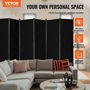 VEVOR 2FT Room Divider, 3 Panel PET Polyester Soundproof Room Screen, Folding Privacy Divider Portable Partition Divider for Room Separation, Freestanding Room Partitions for Office Study, GreyVEVOR Super Brand Day