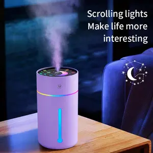 Solve Dry Air, Harsh Light & Safety Worries: Smart Auto-Off Home Travel USB Powered Cool Mist Silent Spray Humidifier with Starry-Design & Soothing 7-Color Light, Perfect for Nursery, Bedroom, Office & Travel Cool Mist Humidifiers