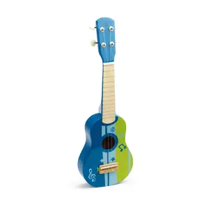 Hape Kid's Wooden Toy Ukulele - Red/Yellow, 21"