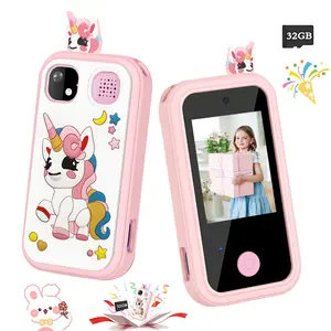 Unicorn Kids' Smart Phone, Touchscreen Design, 2.4-Inch Touch Display with Multiple Functions Including Games, Learning & Music Player, 32GB Memory Card Included, Educational Enlightenment Toy Phone for 3-10 Year Olds.