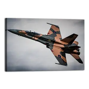 Military Fighter Poster CF-18 Hornet Poster Decorative Painting Canvas Wall Art Picture Print Modern Family Bedroom Decor