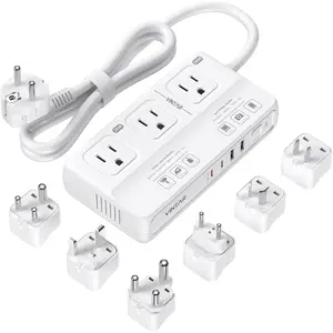 220V to 110V Voltage Converter, 2000W Travel Adapter Voltage Converter US to Europe, International Step Down Converters Adapter Combo for EU UK JP AU in SA