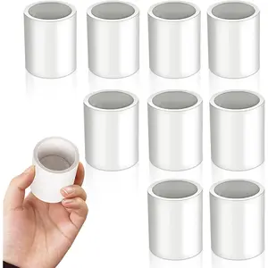 10 count White PVC Pipe Couplings, 1'' Slip Socket Fitting Adapter Connector, Straight  Fittings, Sch40
