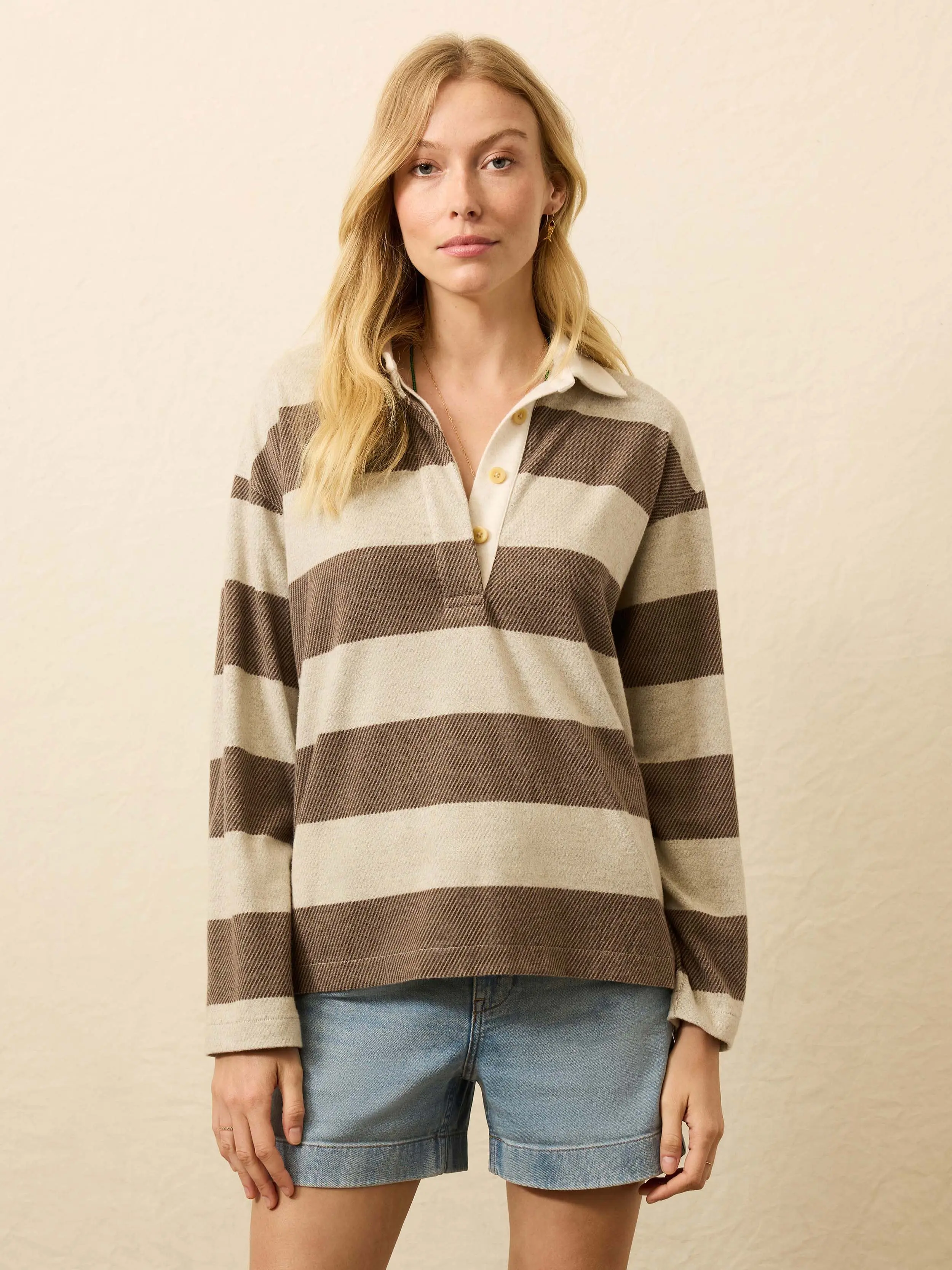 Legend Sweater Rugby Popover - Mocha Rugby