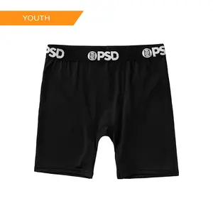 PSD Boys Black Solid Boxer Brief - Soft, Breathable and Comfortable Youth Underwear PSD Boys Black Solid Boxer Brief - Soft, Breathable and Comfortable Youth Underwear