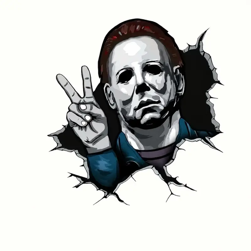 Michael Myers Peace Sign Sticker