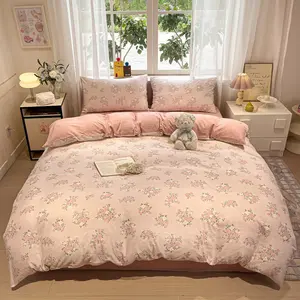 3/4pcs Soft Smooth Cloudy Oxygen Dual Layer Bedding Set, Natural Texture Skin-Friendly, Home Rest Pure Color Bedding Suite