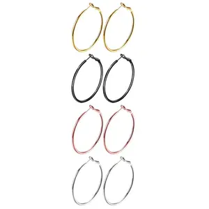OIDEA Large Hoop Earrings for Women, Stainless Steel Lightweight Statement Hoops in Multiple Sizes, Trendy Big Hoops for Daily Wear