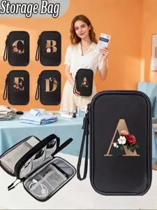 Compact Storage Bag with Multiple Compartments, Travel Partner, Travel Organizer, Must-Have Hand Washable, Perfect for Electronics Lovers