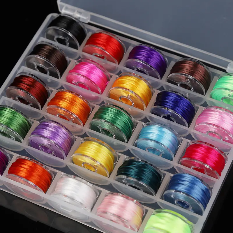 25 Rolls Per Box Elastic Cord for Bracelet Making, Durable Rainbow Elastic String, Elastic String for Bracelets, High Stretch Bead Cord for Necklace Jewelry Making, DIY Beading Accessories, Jewelry Making Supplies