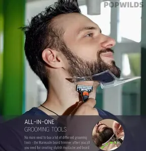 No.6 beard shaping template tool for men. Easy-to-use guide helps trim and style beards into neat shapes precisely. Lightweight and portable, ideal for home and travel use. Create perfect beard lines effortlessly for a tidy and stylish look every day.
