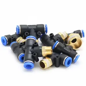 3-Way Pneumatic Push in Fittings, Air Pneumatic 3-Way Push in Fittings, Quick Release Air Fittings, Pipe Fittings & Accessories