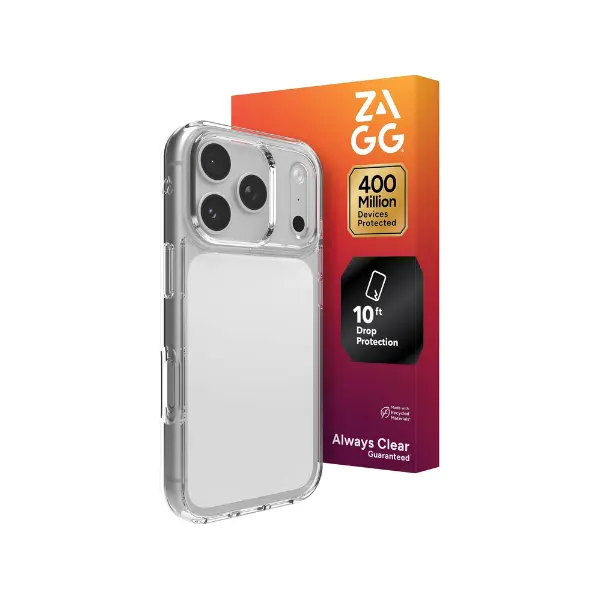 ZAGG Crystal Palace Lite Case for iPhone - Clear, Drop Protection (10ft/3m), Ultra-Slim & Lightweight, Sleek & Minimalistic Phone Case with Transparent Design, Anti-Yellowing Technology