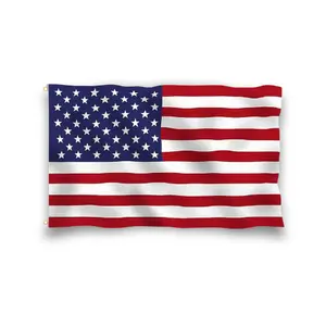 American Flag 3x5 Ft, American Flags for Outside 3x5, US Flag with Bright Color, Brass Grommets & Fade Proof Polyester for Outdoor Flying & Indoor Decor- Home, Garden, Porch