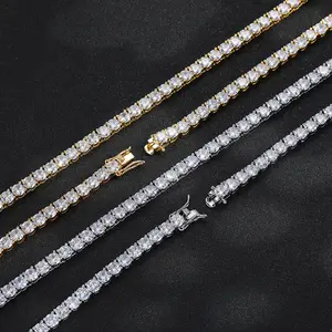 New zircon tennis bracelet jewelry hip-hop unisex accessories necklace sweater chain Classic