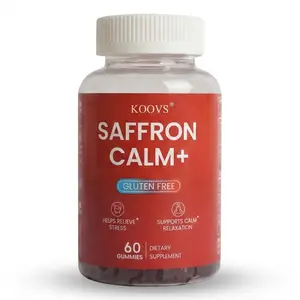 Saffron Gummies – Supports Positive Mood, Stress Ease & Menstrual Comfort | with Chasteberry, Vitamin B6 & CoQ10 | 60 Gummies