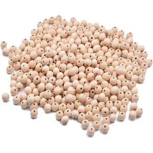 300 count 8mm Wooden Spacer Beads - Round Unfinished   Loose Beads