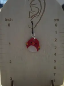Parrot stuffy plastic dangly earrings