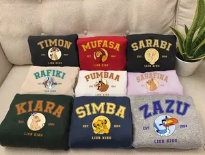 Vintage The L.i.o.n King Character Print Sweatshirt, Mufasa Sweater, S i m b a Cartoon Movie Shirt PSH700-711