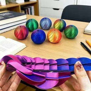 3D Printed Deformable Twister Ball, Relaxing Stress Relief Desk Toy, Office Decor, Portable Anxiety Reliever, Model Making & Hobby Tool