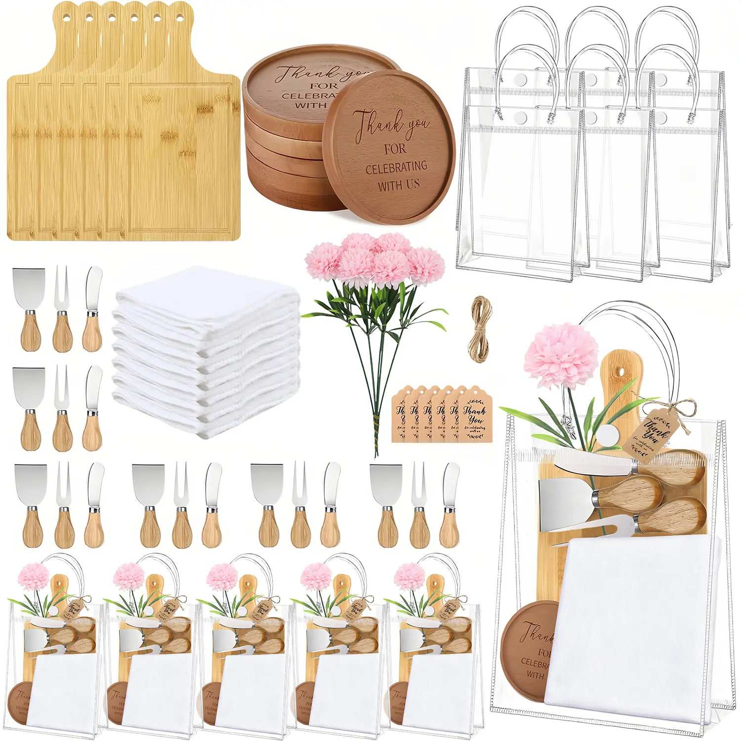 Square Cheese Board Party Gifts, Baby Shower Game Prizes, Bridal Shower Gift for Guests (Home & Festive Party Supplies)