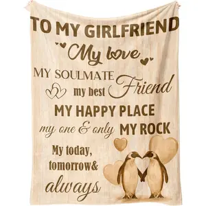 Gifts for Girlfriend Blanket - Girlfriend Birthday Gifts from Boyfriend, Anniversary Blanket Gifts for Girlfriend, Romantic Gifts for Her