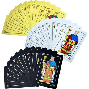 Spanish Playing Cards,  Briscas Cards Puerto Rico,Original Spanish Cards Games, Original Spanish Deck of Cards, Mexican Playing Cards [Luxury Black-Gold Foil Classic] [PVC Waterproof] (1 Pack) Spooky Haunted Ghost Birthday Funny Halloween Stickers ebt