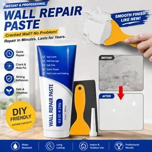 Instant Drywall Repair Kit 250g – Quick-Dry Wall Crack Filler & Heavy Duty Concrete Sealant, Waterproof Self-Adhesive Wall Mending Paste for Holes, Peeling & Damage Repair