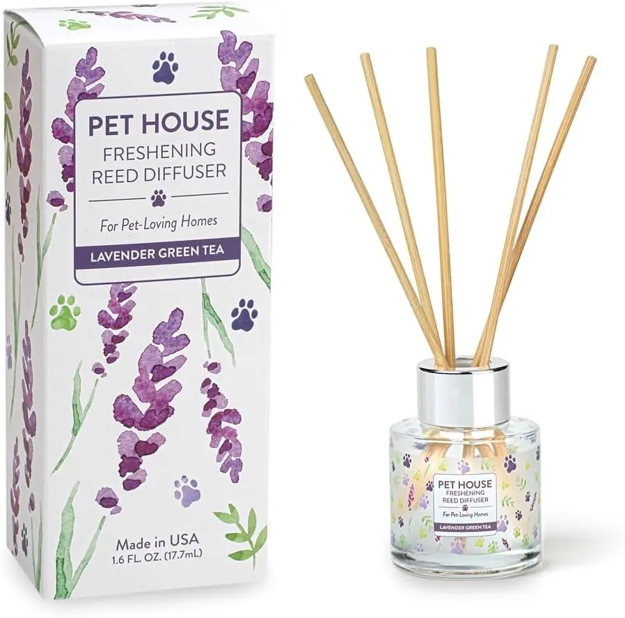 Lavender Diffuser - Long Lasting Pet Friendly Reed Diffusers for Home - Lavender Green Tea