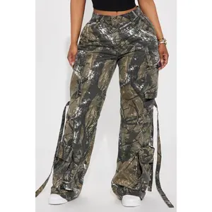 Level You Up Tree Camo Cargo Pant - Olive/combo W