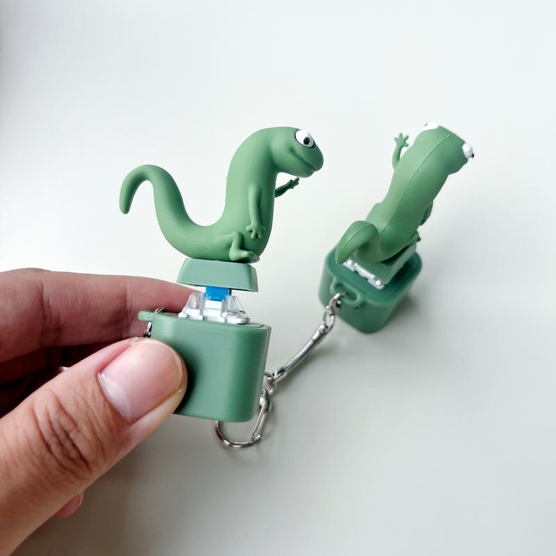 Lizard sound button, simulation lizard keychain, Halloween gift ...