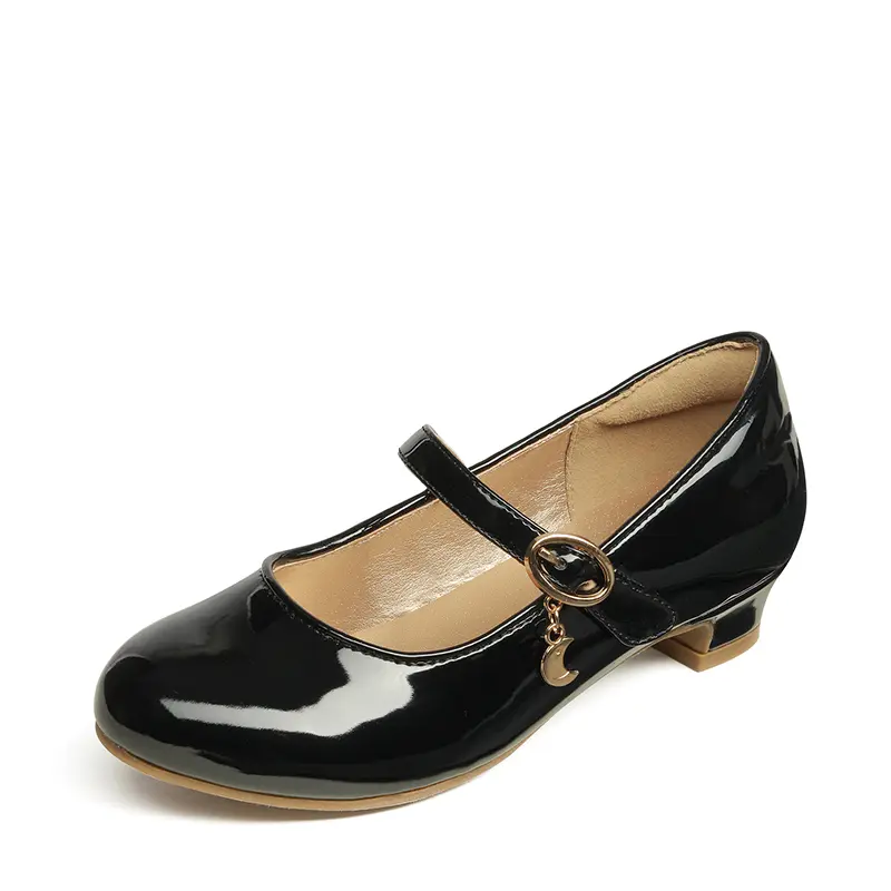 DREAM PAIRS Girls' Stylish Low-Heel Mary Janes Footwear - Closed-Toe, Soft Ballerina Design Kids' Shoes
