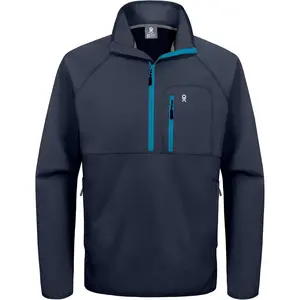 Men's 1/4 Zip Golf Pullover Sweatshirts Waterproof Windproof Quarter Zip Golf Jacket with 3 Pockets