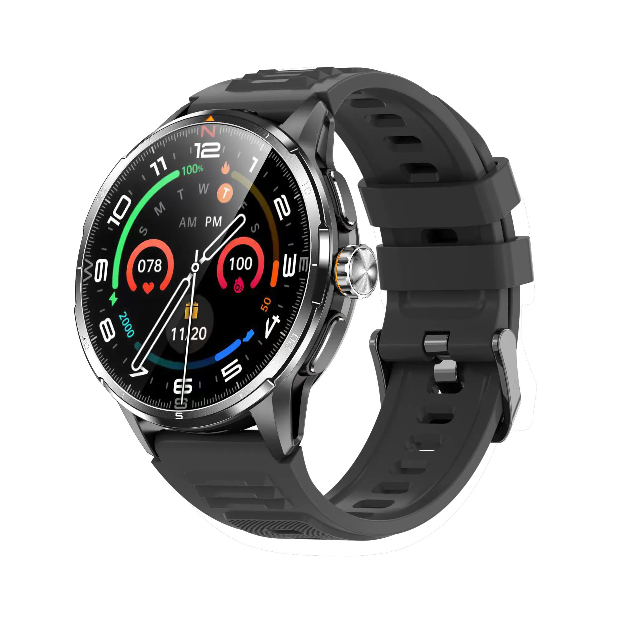 2026 New 1.8in AMOLED Screen Smart Watch - 4G/5G SIM Card, Rotatable Camera, GPS, WIFI, Bluetooth, Google Play Store, NFC, Android OS, Fast Charging, Italian/German/Nepali Support, Charging Cable, Batteries, Compact Portable Men's Gift (Wearable Device),,
