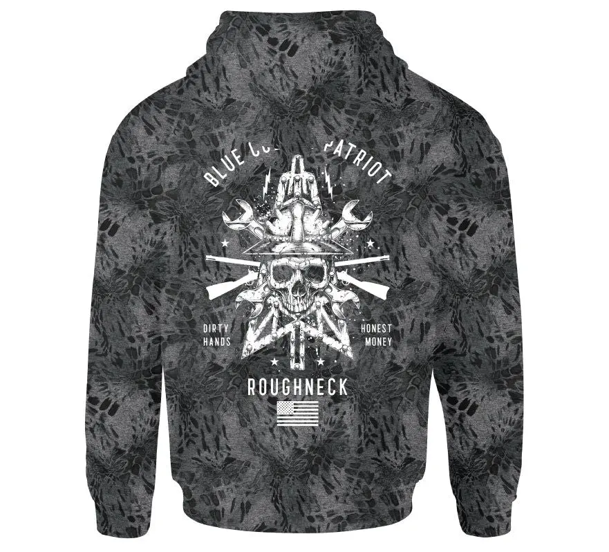 Howitzer Clothing Men's Soft Cotton Fleece Long-Sleeve Casual Roughneck Hoodie Sweatshirt - 2x, 3x Sizes, Hand-Drawn Unique Print