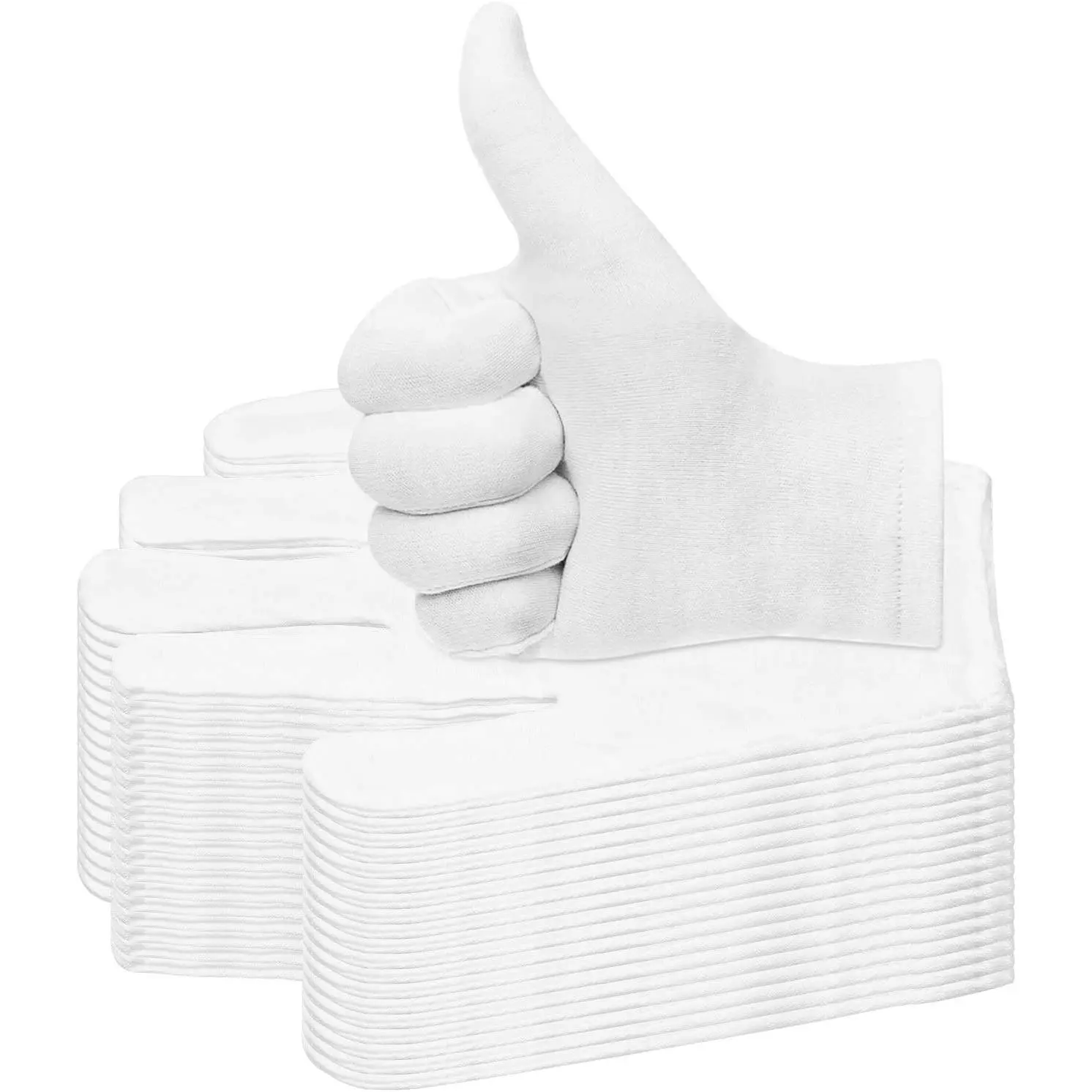 20 Pairs Cotton Gloves for Dry Hands, White Cotton Gloves for Eczema, Cosmetic Moisturizing and Jewelry Inspection, Medium Size