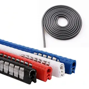 5M/16.4Ft Universal U-Shape No-Adhesive Rubber Car Door Edge Guard Trim, Anti-Collision Scratch-Proof Seal Strip Protector for Most Cars, Trucks, SUVs (5 Colors Available)