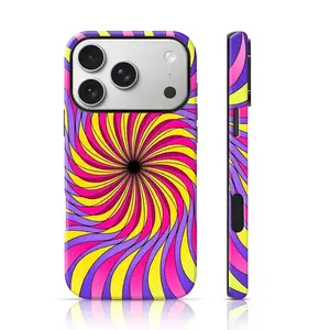 Coquette Y2K Neon Rainbow Swirl Design Mobile Phone Case 2 in 1 Case for iPhone 17 Pro Max/16 Pro Max /15Pro Max 15/14/13/12 & Samsung S26 /S25Ultra Tiktok Hot Selling