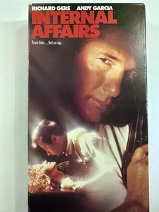Vintage Internal Affairs VHS, 1990 starring Richard Gere and Andy Garcia.