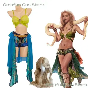 Super Star Britneyy Cosplay Sweet Girls Sexy Spears Halloween Costume Wild Dance with Snake Style Stage Performance Outfit