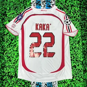 0607 Away Retro White No.22 ShortSleeved Soccer Jersey