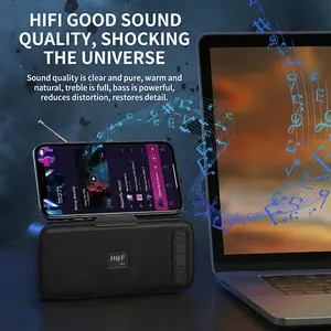 Solar Charge Energy Outdoor Flash Light Portable Wireless Speaker with USB Slot, Micro SD Card, Auxiliary Port, LED Light, Carry Handle, and Rechargeable Battery – Compatible with Phones, Devices, Music, and USB