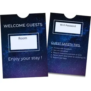 Hotel Key Card Envelopes/Sleeve/Cover/Holder (Pack of 1000 Sleeve inside box) Envelope size 3.55 inch Height * 2.37 inch Width, Fits up to 4 RFID or Magnetic Stripe Hotel Key Cards.