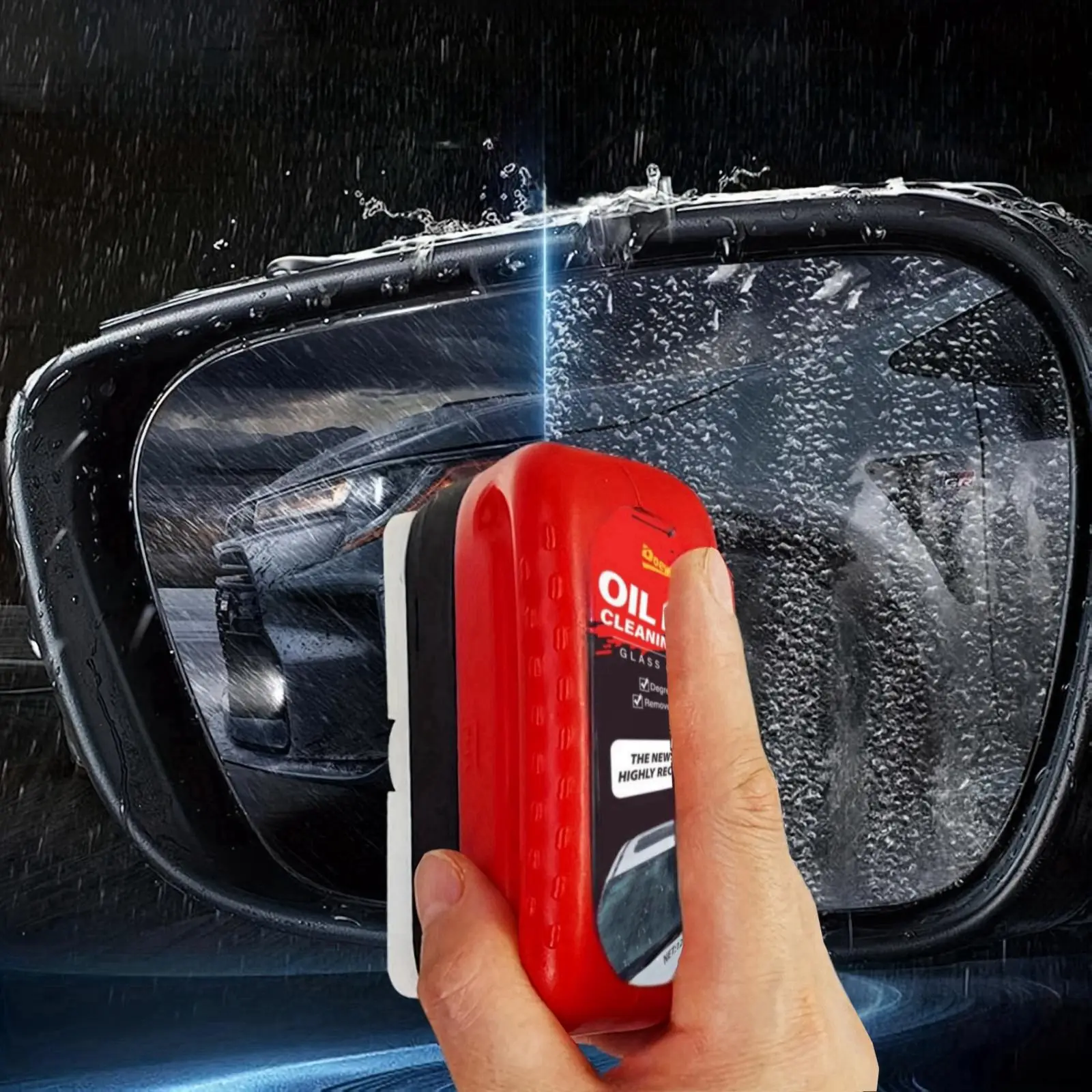 Car Windshield Oil Film Cleaning Brush, Car Windshield Oil Film Remover, Glass Oil Film Removing Agent, Car Cleaning Tool, Car Wash Accessories, Detai