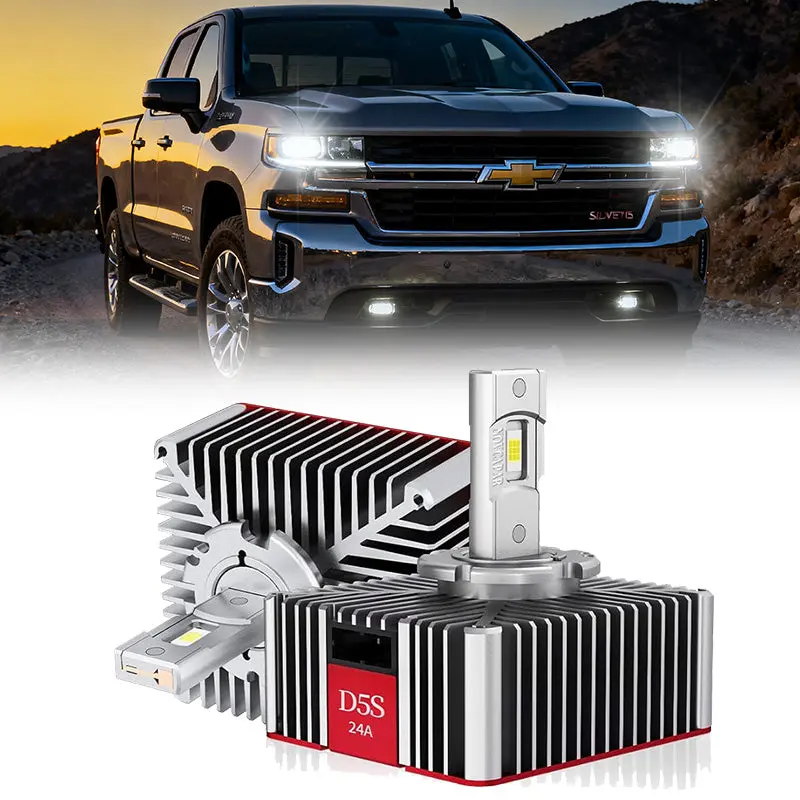 SUPAREE D5S LED Headlight Bulbs,  6500K Cool White, CANBUS Compatible, Built-In Cooling Fan, 50,000+Hr Lifespan, Plug & Play OEM Fit Replacement