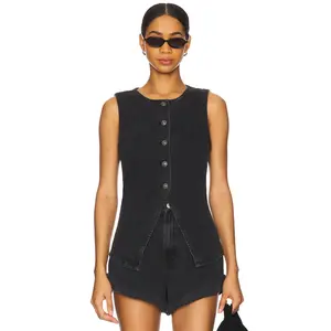 Free People x We The Free Aimee Vest in Black