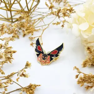 Mothman Hard Enamel Pin | Cryptid Collection | North American Mythology Art Pin