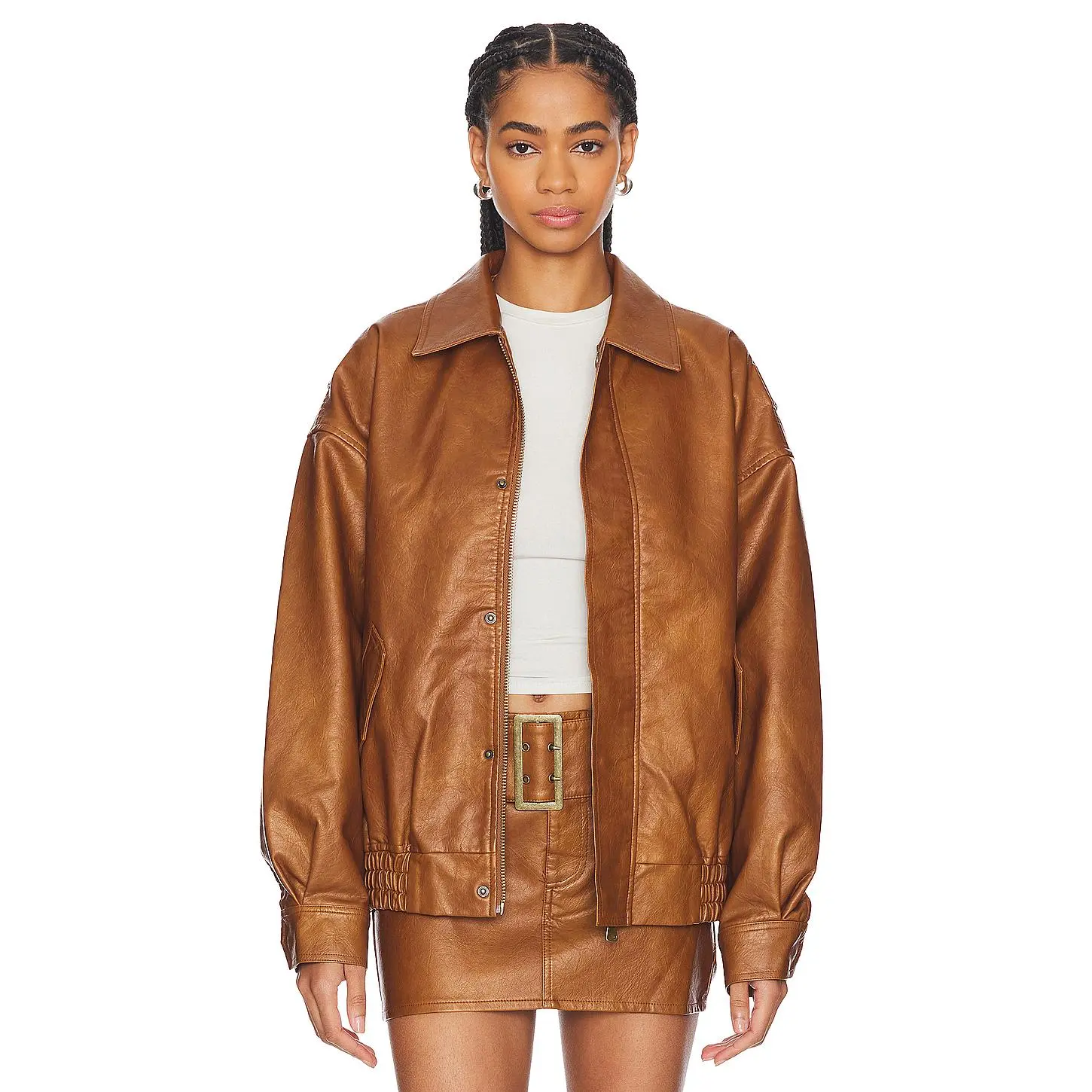 LIONESS Kenny Bomber in Tan