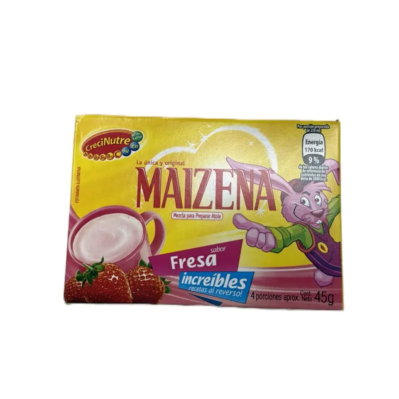 3 Cajas de Maizena Sabor Fresa 45g